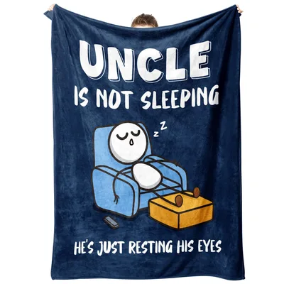 Napping Uncle Blanket: Funny Gift for Uncle