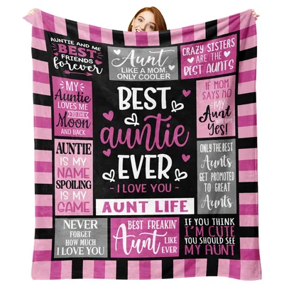 Best Auntie Blanket: Sweet Aunt Quotes Throw