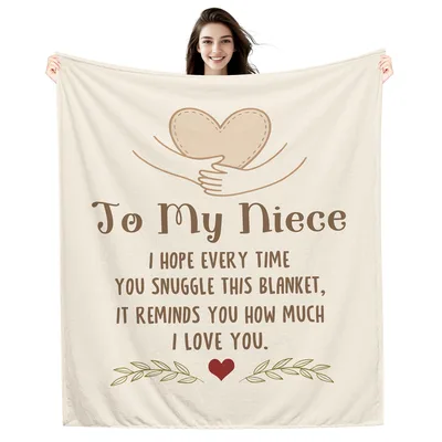 Niece Message Blanket: To My Niece Love Reminder Design