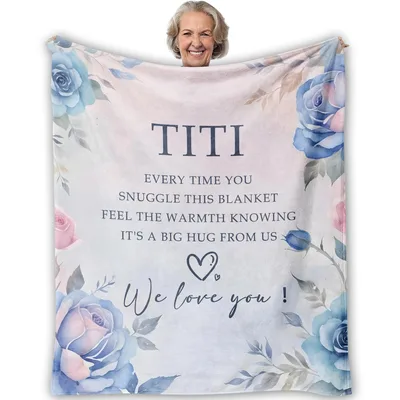 Floral Hug Blanket for Titi, Every Snuggle a Hug