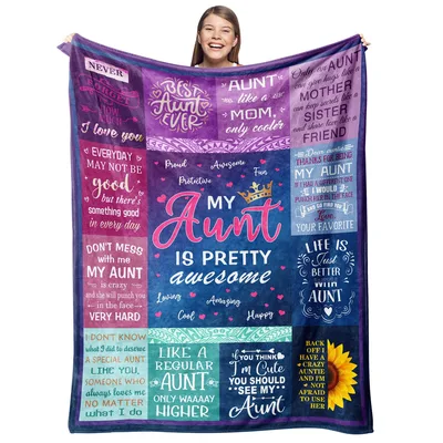 Aunt Is Pretty Awesome Blanket Celebrating the Best Aunt Ever