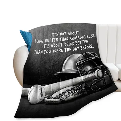 Baseball Motivation Blanket: Better Than Yesterday