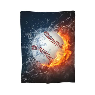 Baseball Fire and Ice Blanket for Sports Fans