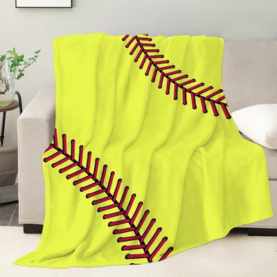 Softball Stitch Pattern Blanket for Players and Fans