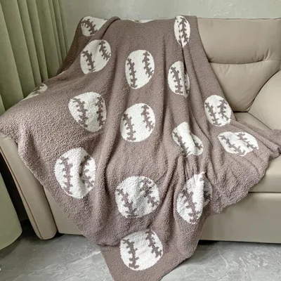 Baseball Pattern Blanket: Cozy Softball Print for Fans