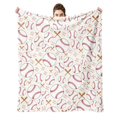 Baseballs and Bats Pattern Blanket for Fans of the Game
