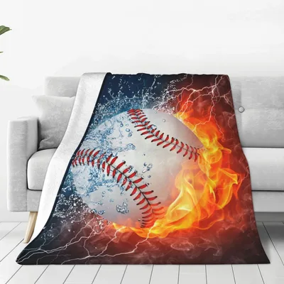 Baseball Split by Ice Blanket for Sports Fans