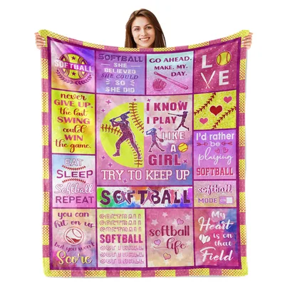 Softball She Believed Blanket: A Patchwork of Bold Softball Sayings