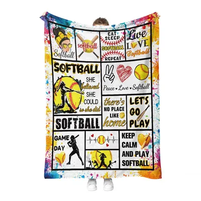 Live Love Softball Blanket for Players and Fans