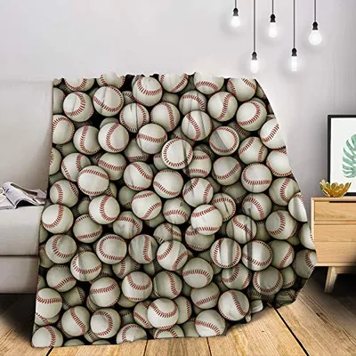 Packed Baseballs Pattern Blanket for Fans of the Game