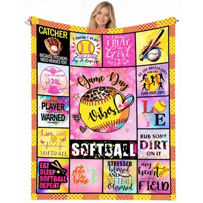 Game Day Softball Blanket: A Cozy Throw for Fans and Players