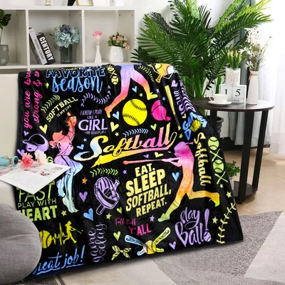Favorite Season Softball Blanket for Players and Fans
