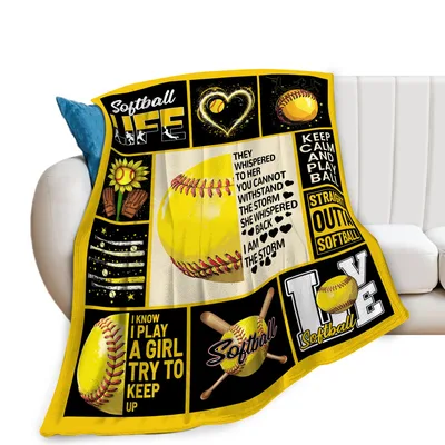Softball Life They Whispered Blanket for Softball Fans