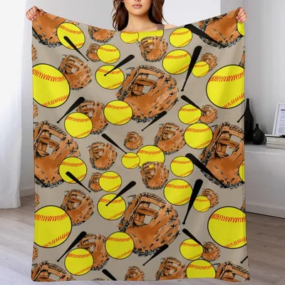 Softball Gloves and Bats Blanket: A Pattern of Gear