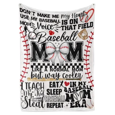 Softball Mom Blanket: Heart on the Field Design for Team Moms