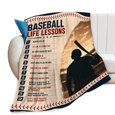 Baseball Life Lessons Never Blanket for Fans