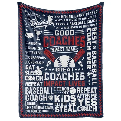 Baseball Coach Blanket for Coaches Who Believe