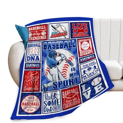 Baseball Is My Sport Blanket: A Collage of Team Pride and Passion