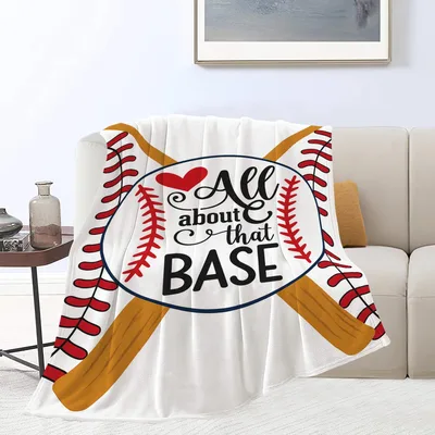 All About That Base Baseball Blanket - Fun Sports Design