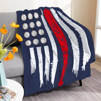 American Flag Baseball Bat Blanket featuring a distressed flag design