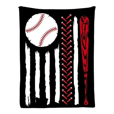 Baseball Flag Stripes Design Blanket