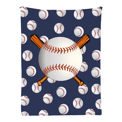 Baseball and Bats Pattern Blanket