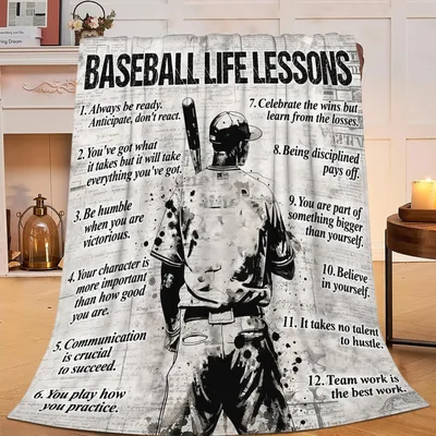 Baseball Life Lessons Blanket: 12 Rules for the Game and Beyond