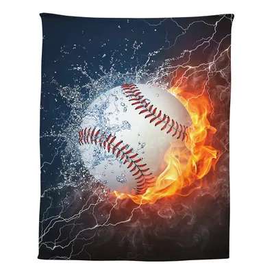 Baseball on Fire Blanket: A Ball of Fire and Water