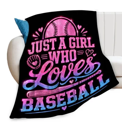 Just a Girl Blanket for the Baseball Fanatic