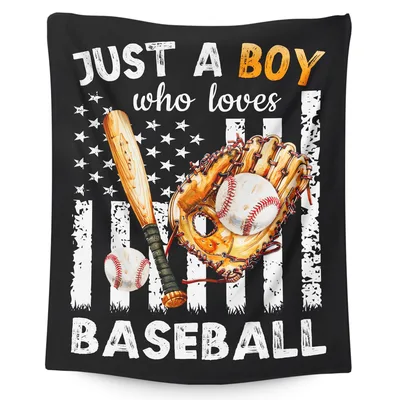 Just a Boy Who Loves Baseball Blanket for Young Fans