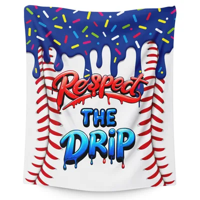 Respect the Drip Baseball Blanket: Sweet Design for Young Players