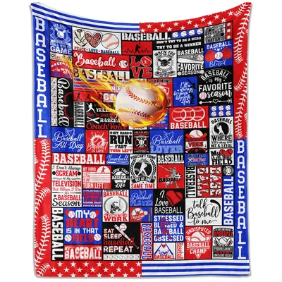Baseball Word Collage Blanket: A Patchwork of Passion for the Game