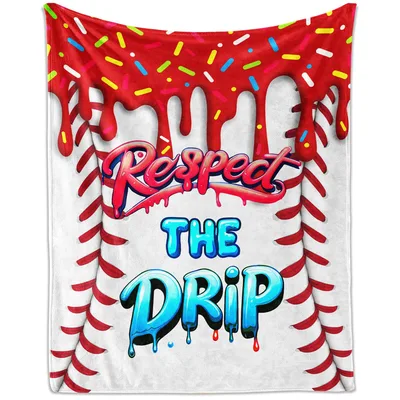 Respect the Drip Baseball Seams Blanket: Sweet Sportswear Design