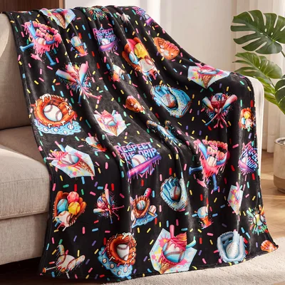 Ice Cream and Baseball Blanket: Respect the Drip Design