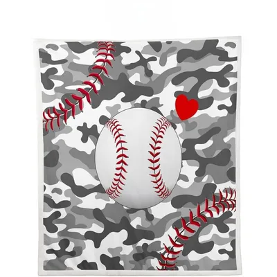 Camo Baseball with Red Blanket: Camo Baseball Design