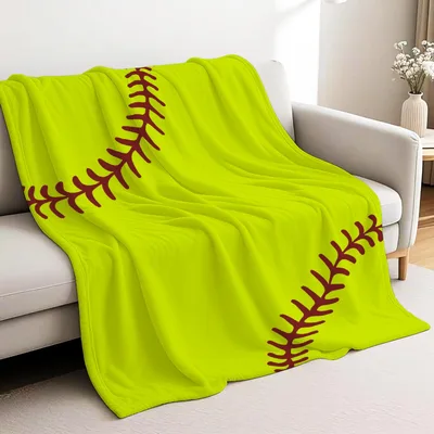 Giant Softball Design Blanket for Players and Fans