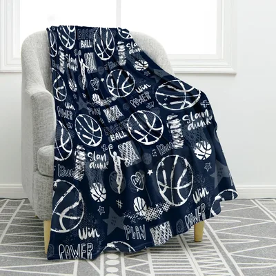 Slam Dunk Blanket: Basketball Pattern Sports Design for Fans