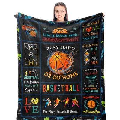 Play Hard Basketball Blanket for Hoops Fans