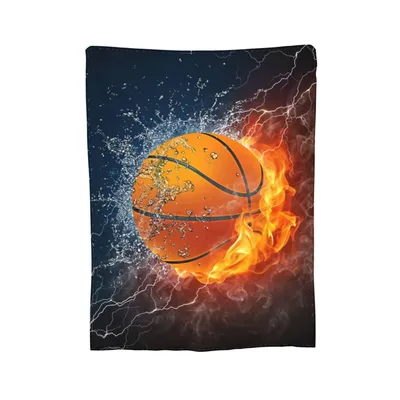 Fire and Ice Basketball Blanket for Sports Fans