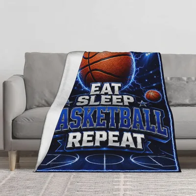 Eat Sleep Basketball Repeat Blanket for Hoops Fans