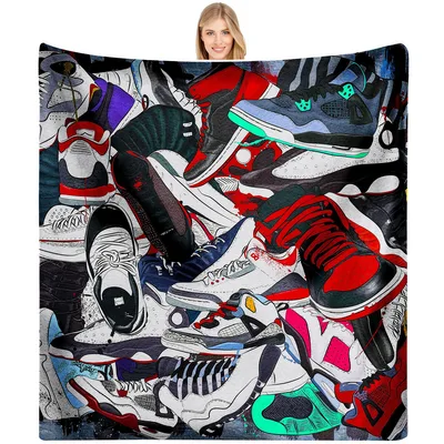 Sneaker Collection Blanket for Basketball Fans