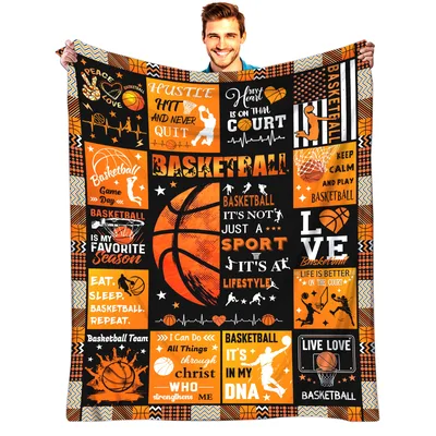 Peace Love Basketball Hustle Blanket for Fans