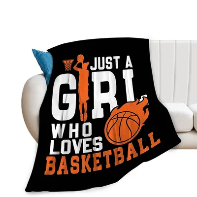 Girl Basketball Player Blanket: Just a Girl Who Loves Basketball