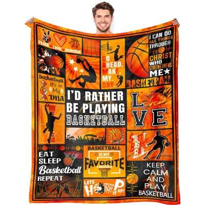 Peace Love Basketball Blanket for Hoop Fans