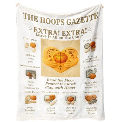The Hoops Gazette Extra Blanket for Basketball Fans