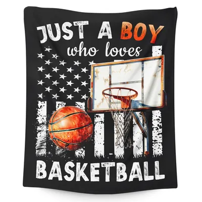 Basketball Hoop Flag Blanket for the Boy Who Loves Ball