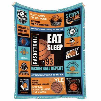 Basketball Obsessed Blanket: A Court-Side Collage for Fans