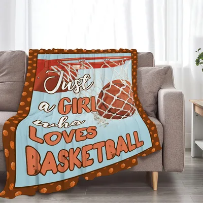 Just a Girl Blanket: Basketball Design for Court Lovers