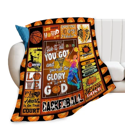 Basketball Quotes Glory Blanket for Faith-Filled Courtside Fans