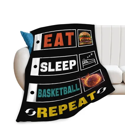 Eat Sleep Basketball Repeat Blanket for Court Lovers